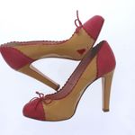 Red Valentino Tan Pumps Pink Bow Suede Women’s 35.5 HAS STAINS Photo 5