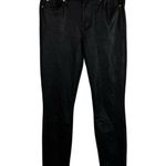 7 For All Mankind Crackled Stretch Faux Leather Seamed Pants Black 27 Photo 4