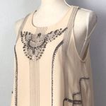 Anthropologie Velvet beaded Art Deco Tank Top Photo 6