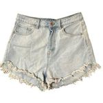Wild Fable High Rise Denim Short Distressed Womens 8 Freyed Bottom Light Washed Photo 0