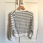 Gap  Classic Striped Sweater Cardigan size large blk & white 100% cotton vintage Photo 1