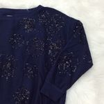 Lou & grey  navy sweatshirt floral sequin‎ motif Photo 1