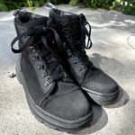 Dr. Martens Combs Poly Casual Boots Lace Up High Top Leather Trim Black US 7 Photo 2