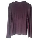 Western Collection Vintage 90s Purple Striped Stretch Semi Sheer Long Sleeve Top Size XL Photo 4