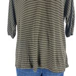 Soft Joie 3/4 Dolman Sleeves V Neck Striped Casual Top Green Size XS Photo 2