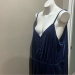 Popsugar  blue velvet spandex strap plus size jumpsuit Photo 8