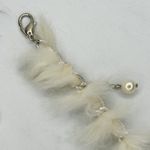 Beaded Faux Fur Woven Silver Tone Chain Link Belt One Size OS Boho ✨ Photo 2