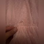 Lulus  Pure Radiance Pink Mesh Swiss Dot Tiered Maxi Dress Photo 4