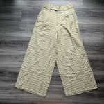 Zulu & Zephyr Chartreuse Wave Wide Leg Pants Casual Printed Boho Yellow Size 6 Photo 2