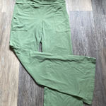 Aerie  Matcha‎ Green Flare Leg Cotton Low Rise Y2K Retro Yoga Pilates Pants Large Photo 0