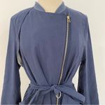 Babel Fair collarless trench jacket Blue Photo 3