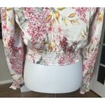 Bebe Printed Floral Chintz Yoryu Long Sleeve Self Tie Blouse Size 8 NWT Photo 4