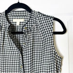 Banana Republic Houndstooth Sleeveless Shell Size 4 Petite Preppy Grandmacore Photo 1