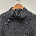 Rag and Bone Klark T-Neck Wool Blend Marled Turtle Neck Sweater Charcoal M Photo 2
