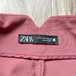 ZARA Women's High Waisted Pleated Ankle Trousers in Rose Pink Size S Photo 7