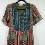 Roolee Womens Maxi Dress Small Mixed Print Country Cottagecore Long Modest Boho Photo 1