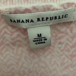 Banana Republic : Pink/Cream cardigan sweater- abstract pattern- lightweight- M Photo 1
