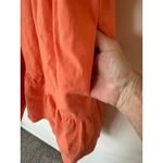 Entro  Flutter Sleeve V-Neck Tiered Mini Dress Cotton Orange Women's Size Medium Photo 5