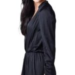 Zadig & Voltaire  Reveal Satin Black Long Sleeve Mini Dress Size XS Photo 1