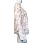 Garnet Hill Shirt Womens Large Pink Floral Flower Organic Cotton Lace Bloomcore Photo 1