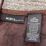 Mixit  Tank Shell Sleeveless Blouse Top Cami Brown Glitter 2X Photo 4