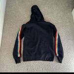 Spiritual Gangster Rainbow Stripe Love More Meditation Zip-Front Sweatshirt Hood Photo 4