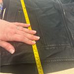 Sebby  Black Faux Leather Moto Jacket Asymmetrical Zipper Photo 3