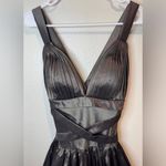 Y2K i ssue Vintage Bubble Skirt Metallic Dark Gray Cocktail Dress Size 2 Black Photo 1