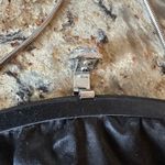 Vintage Evening Bag Admiral Classic Black Satin Silver Rose Hardware Prom PinUp Photo 5