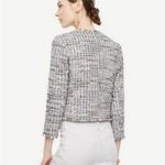 Ann Taylor NWT  Grid Fringe Tweed Open Jacket - Size 12 Photo 2