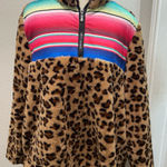 Southern Stitch Leopard Print Multicolor Sweater Photo 0