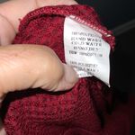 MurMur Burgundy Wine Waffle Knit Short Cold Shoulder Round Neck Cutouts Top Sm Photo 6