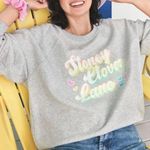 Stoney Clover Lane  Love Gray Pastel Pullover Crewneck Sweatshirt Photo 0