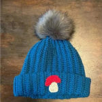 Chunky Oversized Cuffed Fall Winter Beanie Faux Fur PomPom Photo 3