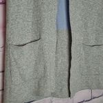BENEDETTA B. GRAY BLUE MERINO WOOL CASHMERE OPEN LONG LINE CARDIGAN VEST SMALL Photo 3