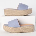 Lulus O’Ahu 2 Baby Blue Suede Espadrille Platforms Photo 0