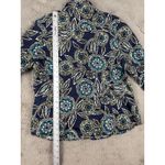 Charter Club Petite Floral Print 100% Linen Button Down Shirt Top Career Summer Photo 2