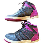 Adidas  Originals Court G98571 Purple/Black High Top Retro Sneaker Shoe Women 8.5 Photo 0