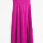 Abercrombie & Fitch  Camille Pink Fuschia Satin Maxi Dress Size Large NWOT Photo 0