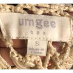 Umgee Bohemian Stretch Knit Tunic with Lacy Crochet Trim Mango size S Photo 12