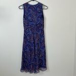 Laundry by Shelli Segal Vintage 100% Silk Paisley Print Midi Dress Size 0 Photo 3