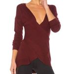 Vimmia New Reversible Criss Cross Sweater Shavasana Lightweight Knit Burgundy Photo 0