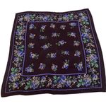 VTG Carol Little 100% Silk Square Scarf – Vintage Designer Print Purple Photo 0