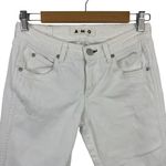 AMO White Twist Seam Midrise Sea Salt Ankle Skinny Jeans Size 26 Photo 2