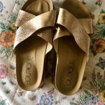 Boutique Gold Espadrille Slides 6.5 Photo 6