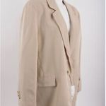 ZARA NEW Women's Size Beige One-Buttoned Long Sleeve Oversized Blazer Jacket Tan Photo 12