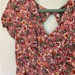 None Floral Pink Romper Photo 2