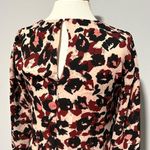 Parker Pink Black Red Longsleeve Safari Leopard Print Drop Waist Dress Size S Photo 4