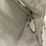 Blue & White Tie Dye Cropped Shoulder Pad Shirt Photo 6