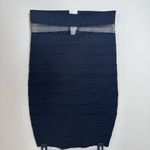 EXPRESS black pencil skirt mesh bottom business office work size Small Photo 3